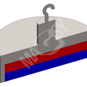 Mágneses lencsék kampóval - modell